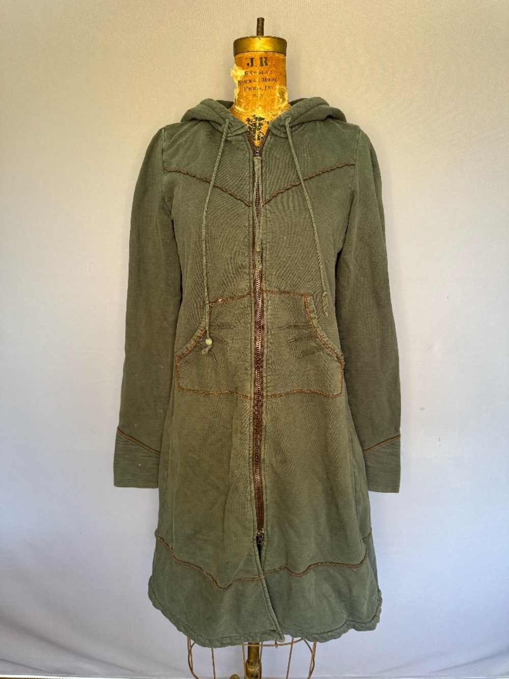 Prairie Underground Long Cloak Hoodie — Grey, Size L